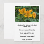 Yellow Partridge Pea Flower Wedding Kaart (Voorkant / Achterkant)