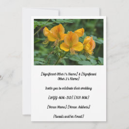 Yellow Partridge Pea Flower Wedding Kaart