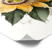 Yellow Passion Flower Art Print Poster (Hoek)