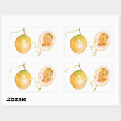 Yellow Passion Fruit Rechthoekige Sticker (Vel)