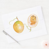 Yellow Passion Fruit Rechthoekige Sticker (Envelop)