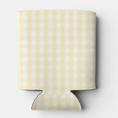 Yellow Pastel Gingham Pattern Grandmillenial  Blikjeskoeler (Achterkant)