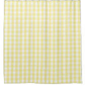 Yellow Pastel Gingham Pattern Modern Farmhouse Douchegordijn (Voorkant)