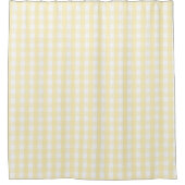 Yellow Pastel Gingham Pattern Modern Farmhouse Douchegordijn (Voorkant)