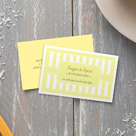 Yellow Pastel Patisserie Visitekaartje