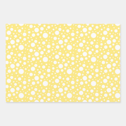 Yellow Patterns Wrapping Paper Sheet Set (Voorkant 3)