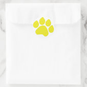 Yellow Paw Print Sticker (Tas)