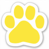 Yellow Paw Print Sticker (Voorkant)