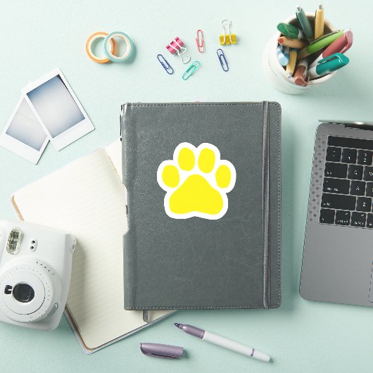 Yellow Paw Print Sticker (iPad Cover)