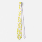 Yellow Peace Sign Stropdas (Voorkant)