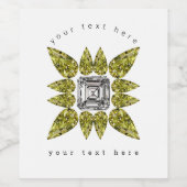 Yellow Pear Diamond Wijn Etiket (Enkel label)