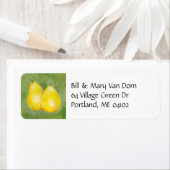 Yellow Pears adreslabel Etiket (Insitu)