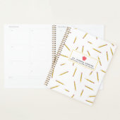 Yellow Pencils roze Apple Teacher Planner (Display)