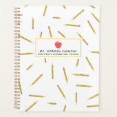 Yellow Pencils roze Apple Teacher Planner (Voorkant)