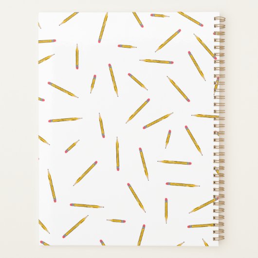 Yellow Pencils roze Apple Teacher Planner (Achterkant)