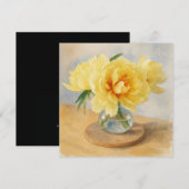 Yellow Peonies  - Greeting Card Feestdagenkaart (Voorkant / Achterkant)