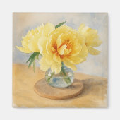 Yellow Peonies - Magnet (Voorkant)