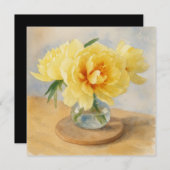 Yellow Peonies - Note Cards Notitiekaartje (Voorkant / Achterkant)