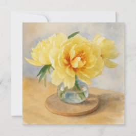 Yellow Peonies - Note Cards Notitiekaartje