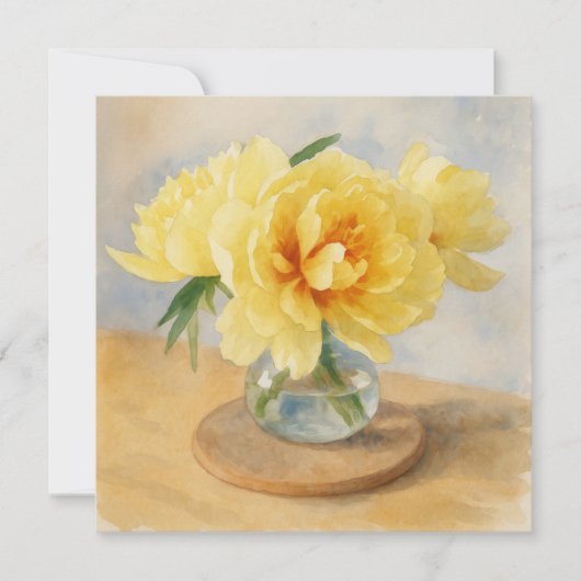 Yellow Peonies - Note Cards Notitiekaartje (Voorkant)