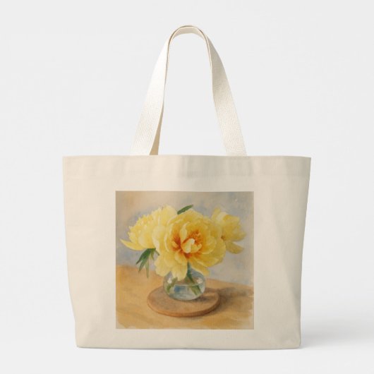Yellow Peonies - Tote Bag (Achterkant)