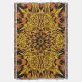 Yellow Peony Deken (Voorkant Verticaal)