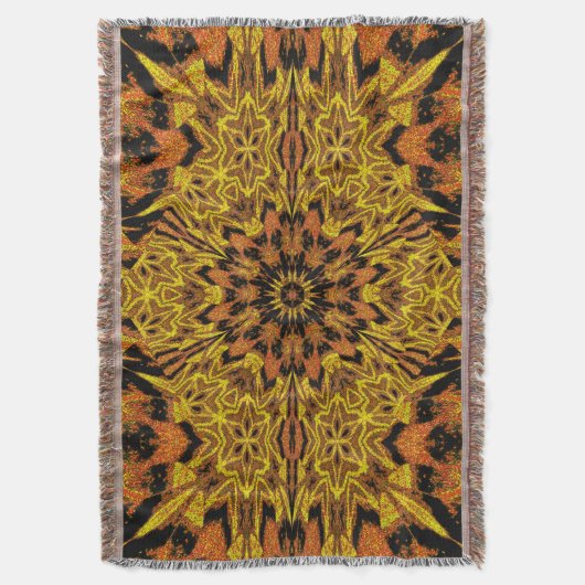 Yellow Peony Deken (Voorkant Verticaal)