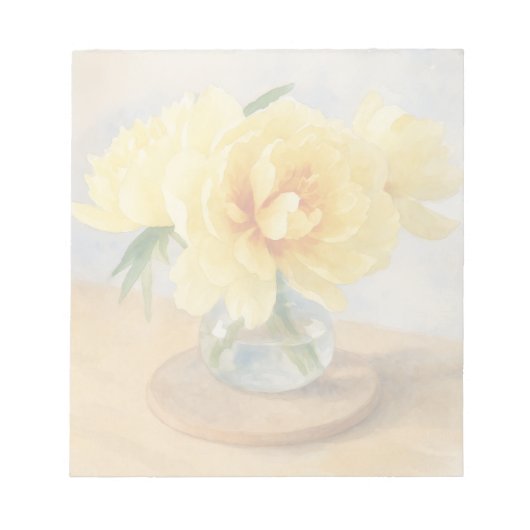 Yellow Peony - Note Pad Notitieblok (Voorkant)