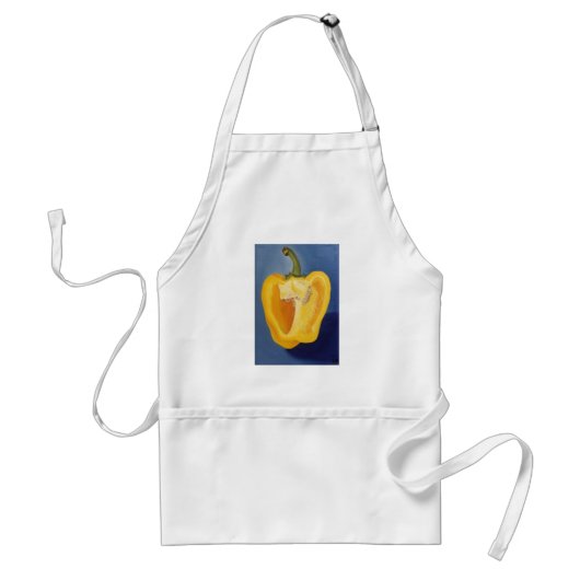 Yellow Pepper Painting-Schort Standaard Schort (Voorkant)