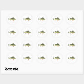 Yellow Perch Art Ronde Sticker (Vel)