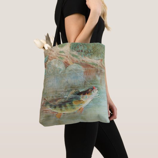 Yellow Perch by S.A. Kilbourne, Vintage Fish Tote Bag (Dichtbij)