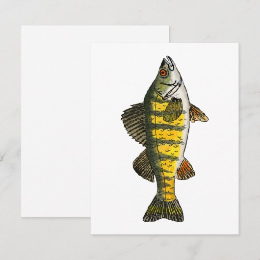 Yellow Perch Notitiekaartje (Voorkant / Achterkant)