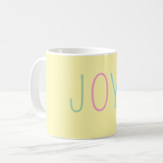 Yellow Personalized Mug – Custom Name Coffee Cup Koffiemok (Voorkant links)