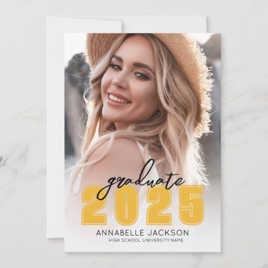 Yellow Photo-Afstuderen Kaart (Voorkant)