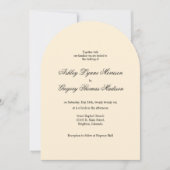 Yellow Photo Arch Shaped Wedding Invitation Kaart (Voorkant)