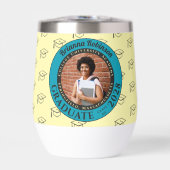 Yellow Photo Modern Graduation Party Gift Tumbler (Voorkant)