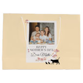 Yellow Photo Moederdag Large Gift Bag Groot Cadeauzakje (Achterkant)