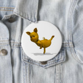 Yellow Pig Arabesque Ronde Button 4,0 Cm (In situ)