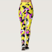 Yellow Pink Black Gray Camouflage Camopatroon Leggings (Achterkant)