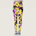 Yellow Pink Black Gray Camouflage Camopatroon Leggings<br><div class="desc">leggings</div>