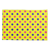 Yellow Pink Blue Polka Dot Pattern Kussensloop (Achterkant)