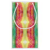 Yellow, Pink, Green Bright Magic Gift Bag Klein Cadeauzakje (Achterkant)