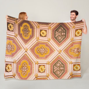 Yellow Pink Hongaarse Abstracte plafondfoto Fleece Deken