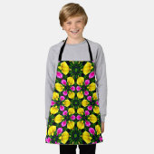 Yellow Pink Rose Pattern Schort (Gedragen)