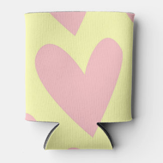 Yellow Pink Simple Heart Y2K-patroon Blikjeskoeler