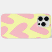 Yellow Pink Simple Heart Y2K-patroon Case-Mate iPhone Case (Achterkant (horizontaal))