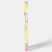Yellow Pink Simple Heart Y2K-patroon Case-Mate iPhone Case (Achterkant / Links)