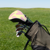Yellow Pink Simple Heart Y2K-patroon Golfheadcover (Insitu)