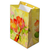 Yellow Pinks Floral Sweet Briar Gift Bag Medium Cadeauzakje (Voorkant Gekanteld)