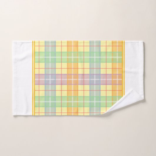 Yellow Plaid  Bad Handdoek (Handdoek)